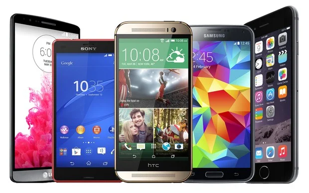 Picture of a variety of smartphones